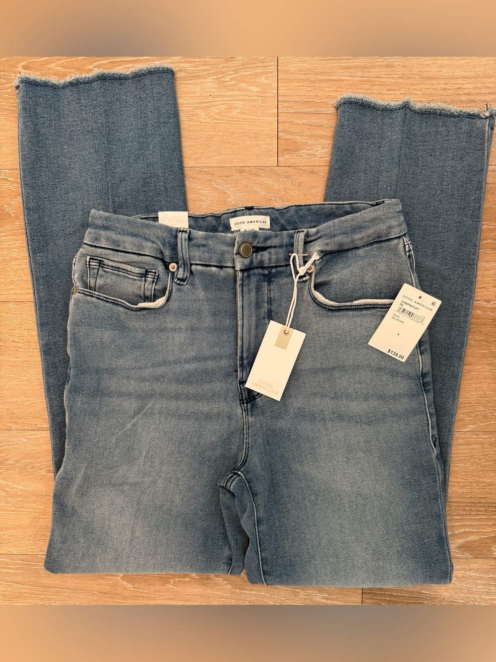 NWT Good American Good Legs Straight Jeans Sizs 6/28 - Picture 3 of 9